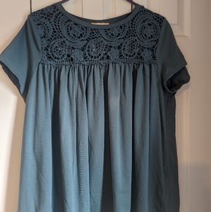 Anthropologie Eri and Ali Embroidered top